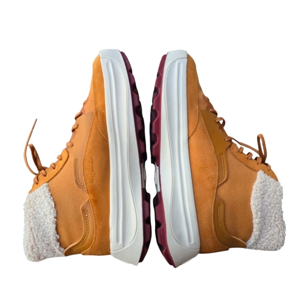 🌻Sorel X Calia Ona 503 Mid Cozy Sneaker Boot, CanynGld/Bleached Ceramic Size 11 - Picture 8 of 14